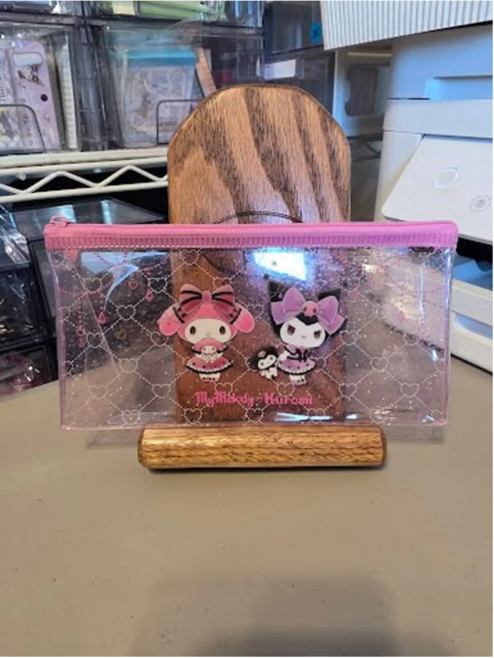 #KM-2337 Kuromi My Melody Zippered Pencil Pouch